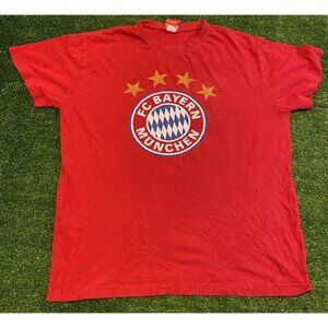FC Bayern Munchen shirt mens medium red blue short sleeve soccer unisex RK